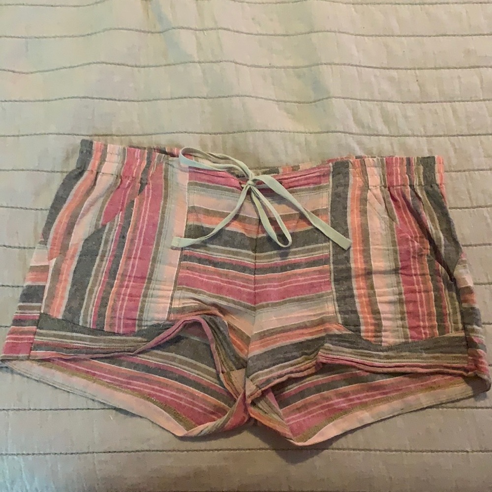 Multi colored linen shorts